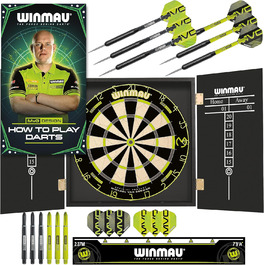 Дартс-набір WINMAU Michael Van Gerwen MvG: мішень, шафа, окантовка, дротики та аксесуари