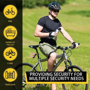 Замки для велосипеда з кодом 12 мм/120 см, кабельний замок від крадіжок з 5-значним кодом, вологостійкий замок-кабель для велосипеда, електровелосипеда, дитячої коляски, драбини (Чорний) (Рожевий)