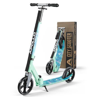 Міський самокат Apollo Phantom Pro City Scooter з великими колесами XXL, складний, регульований по висоті, для дорослих, дітей та підлітків. Водостійкий (Phantom Pro - Water)