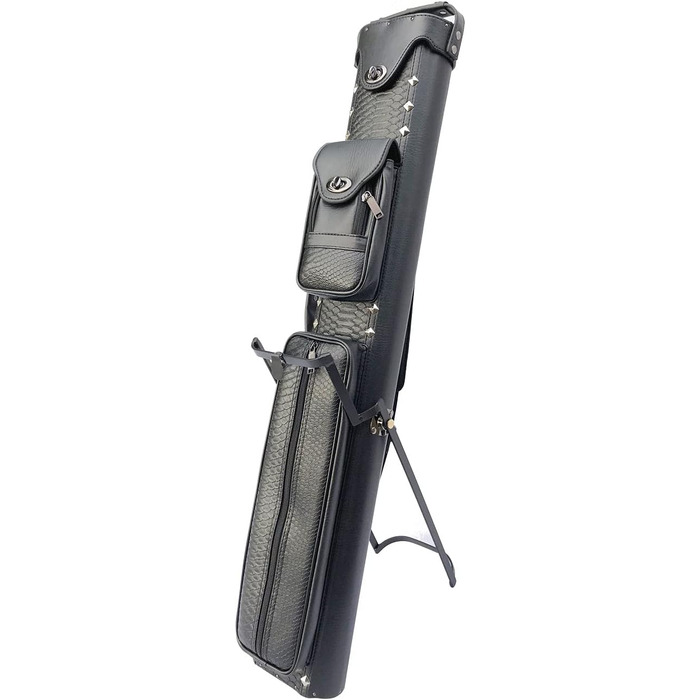 Billardqueue-Koffer Champion Sport Co 2x4 Premium: для київ, 2 насадки, 4 ручки, чорний, з підставкою