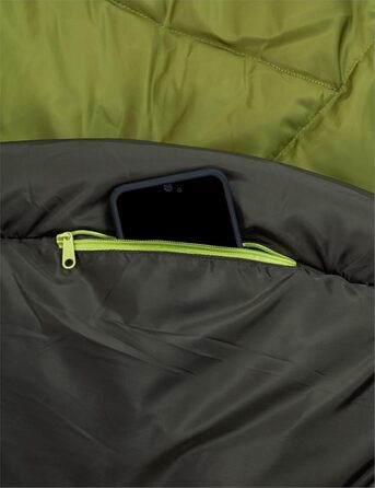 Спальний мішок VAUDE Sioux 100 II SYN (авокадо, правий) - синтетичний, для кемпінгу, комфортна температура +5°C