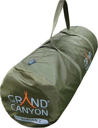 Намет GRAND CANYON Robson 2 Camouflage: Легкий тунельний намет для 2 осіб з тамбуром, водонепроникний, міцний та компактний. Ідеально для трекінгу, кемпінгу та байкпакінгу.