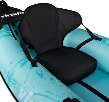 Надувний каяк VirtuFit Kajak 335 для 2-3 осіб – стабільна конструкція, комплект з сидіннями та веслами – для моря, річки та озера – 335 см, блакитний