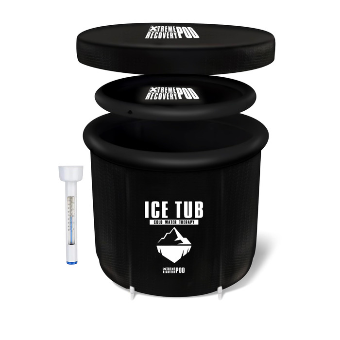 Тонна для криотерапії Eisbaden для спортсменів, портативна ванна для льоду (чорна)