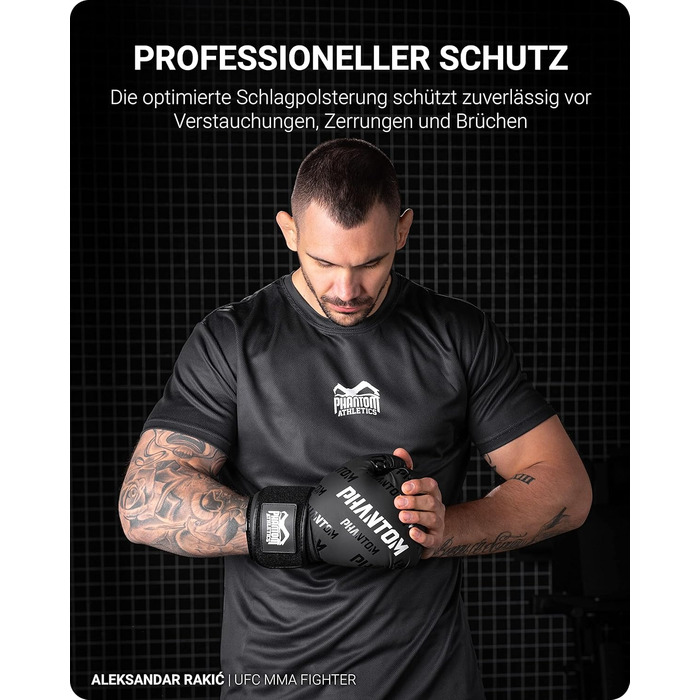 Боксерські рукавички Phantom Apex | MMA, тайський бокс | Чоловічі, Velcro, чорні, 10 Oz