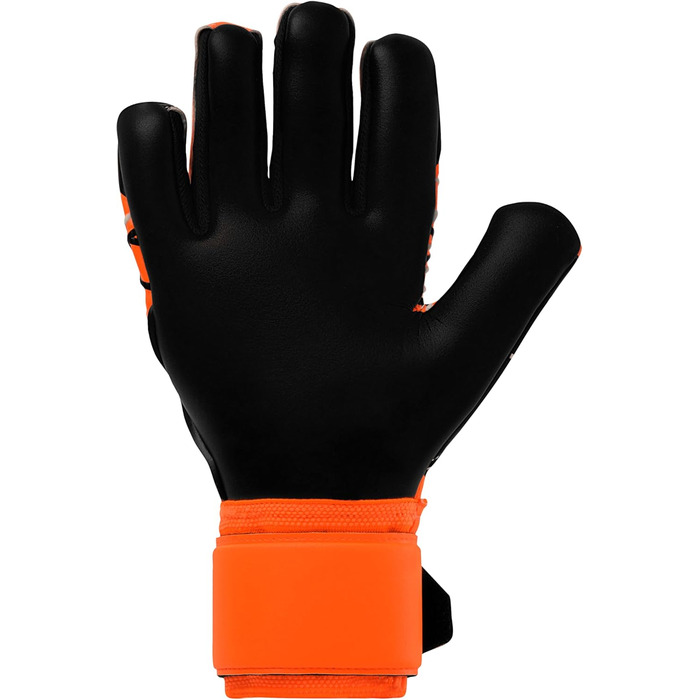 Воротарські рукавички Uhlsport Super Resist+ HN для дітей та дорослих, розмір 8.5, флуорансовий оранжевий/білий/чорний, для футболу