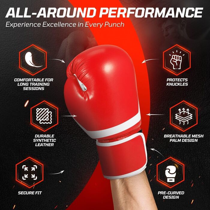 Боксерські рукавички Flexzion для спарингу та тренувань, Muay Thai, кікбоксинг, важкі мішки, захисне обладнання для рук
