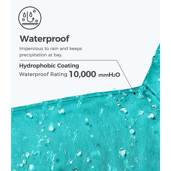 Жіноча гірськолижна куртка Wantdo, тепла флісова куртка, водонепроникна, дихаюча, з капюшоном, вітрозахисна, темно-бірюзова, розмір L