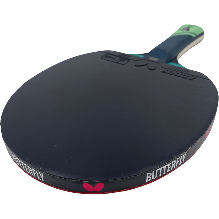 Настільна ракетка Butterfly Dimitrij Ovtcharov Gold з новою EVA-технологією, ITTF сертифікований наклад Addoy 1,5 мм, комплект для досвідчених гравців (чохол, м'ячі, додаткова ракетка)