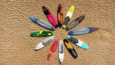 Надувна SUP-дошка THUNDER 320/365 см, зелена, з насосом, рюкзаком і регульованим веслом, протиковзкий PVC, заміна для каяка або понтона