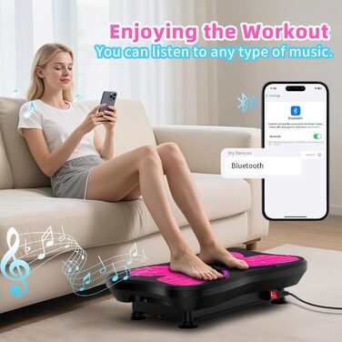 Вібраційна платформа QEIFEII для тренувань всього тіла, побудови м'язів та формування фігури. 200 швидкостей, вантажопідйомність 180 кг