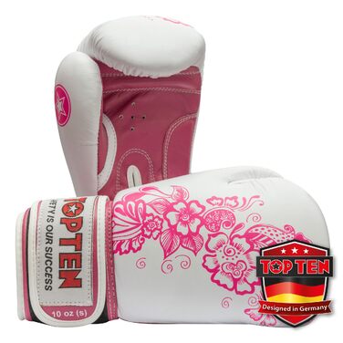 Боксерські рукавички для жінок 'Ultimate Woman Fight', біло-рожеві, 10 oz