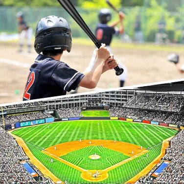 Бейсбольна бита сталева – 82 см, з неслизькою ручкою для спорту, відпочинку та безпеки, міцна та довговічна для дорослих та підлітків, легований сталь 1030 г, чорна