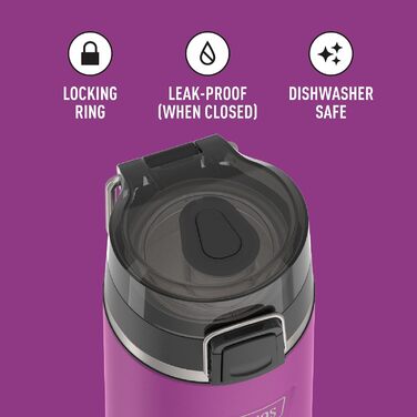 Термосова пляшка для води THERMOS ICON 530 мл, сливова, нержавіюча сталь, вакуумна ізоляція, з носиком та кришкою