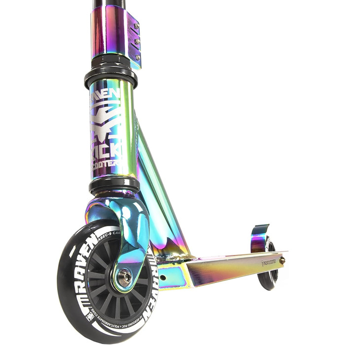 Скутер RAVEN для трюків та вулиці: 100мм колеса, підшипники ABEC-9, Neochrome