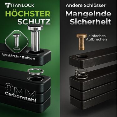 Замок для велосипеда: складний, антикрадійний [Оригінал]. Швидка та легка установка, нержавіюча сталь, рівень безпеки 10/10, 120 см