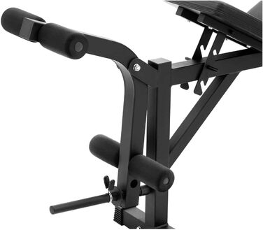 Мультифункціональна лава для жиму Gymrex GR-TB 52, регульована, до 100 кг, кут нахилу 152–180°, тренувальна штанга, похила лава