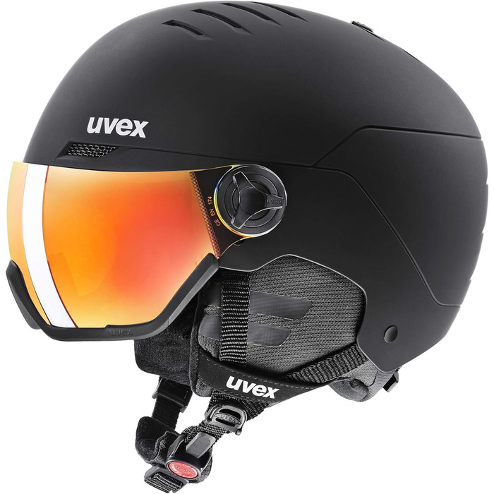 Лижний шолом Uvex Wanted Visor з візором, матовий синьо-чорний, розмір 58-61