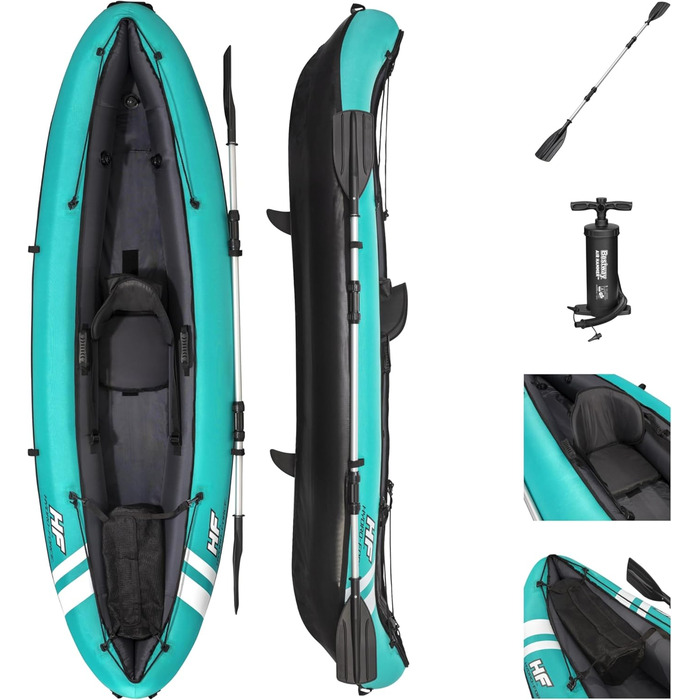 Надувний каяк Bestway Hydro-Force Ventura 280×86×40 см, комплект