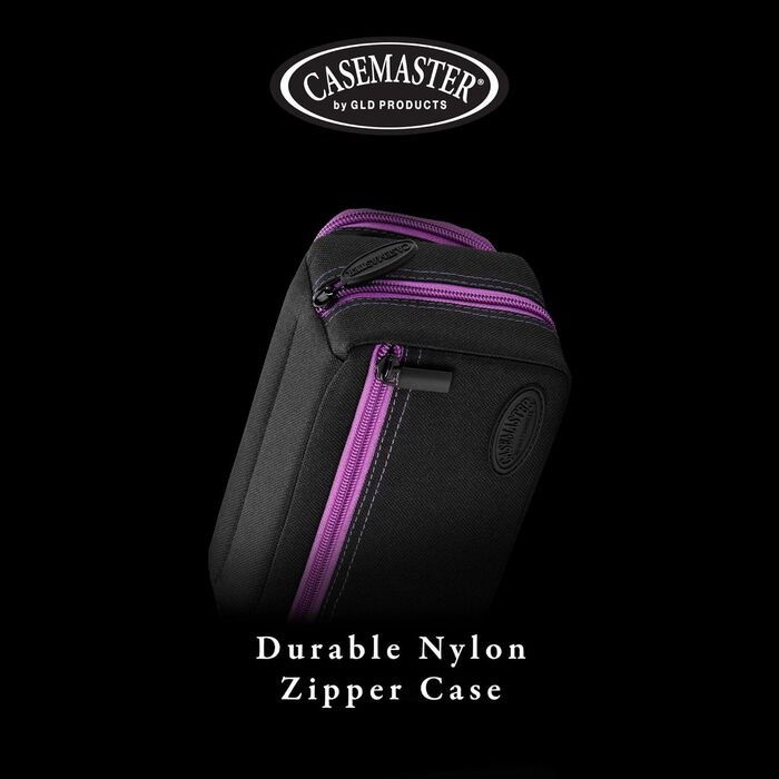 Футляр Casemaster Plazma Pro для 6 дротиків (м'які та сталеві), з великою передньою кишенею для телефону, відділеннями для насадок, амазонітовий кант