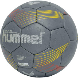 Гандбольний м'яч hummel Concept Pro для дорослих, розмір 2, темно-сірий/жовтий/червоний
