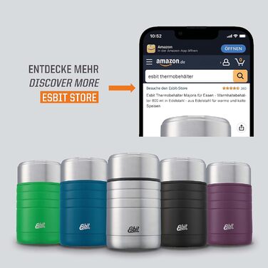 Термос для їжі Esbit Majoris 1000 мл, Polar Blue, харчовий контейнер для збереження тепла