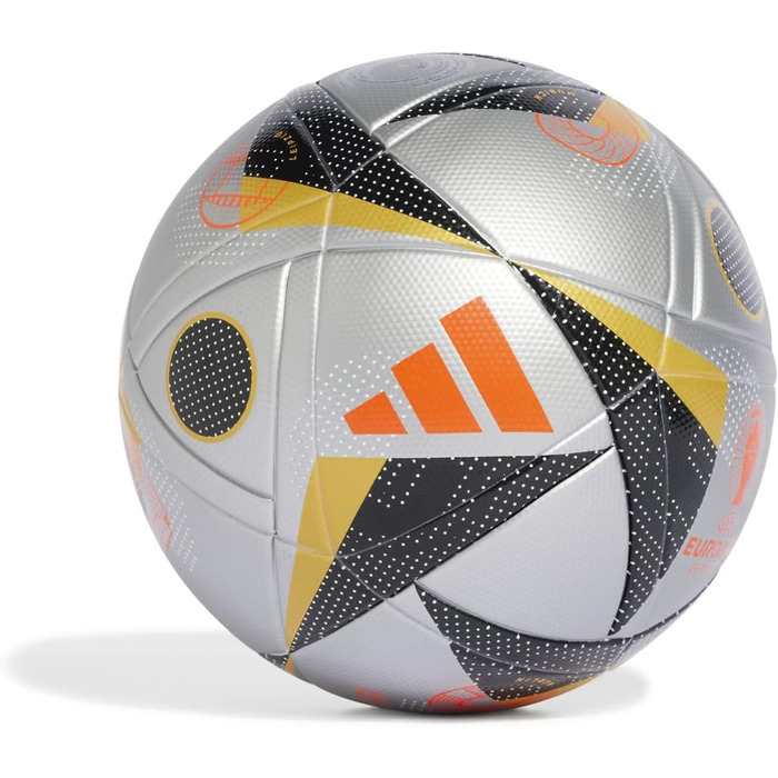 Футбольний м'яч Adidas Fussballliebe Finale League Euro 2024, сріблястий, розмір 4, FIFA Quality, унісекс