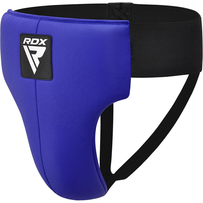 Захист паху RDX для чоловіків, для боксу, MMA, кікбоксингу, тайського боксу, з Maya Hide шкіри, сертифікований SATRA, синій, розмір L