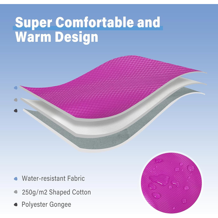 Сплячий мішок для дітей REDCAMP 175x65 см, рожевий. Теплий, зручний, регульований, для кемпінгу та відпочинку на природі. 3-сезонний