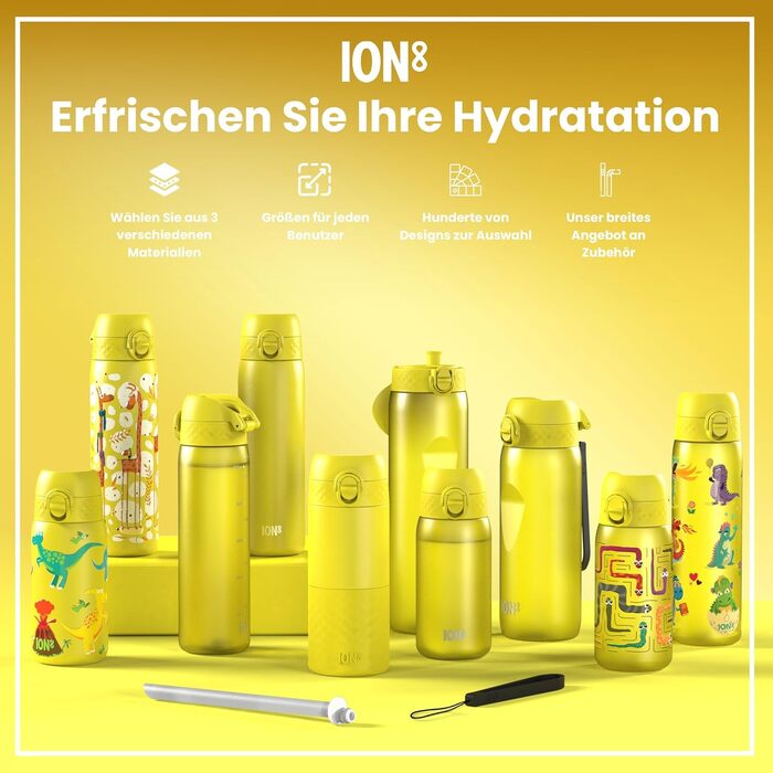 ION8 Фляга для води, 750 мл (Жовтий, Evo)