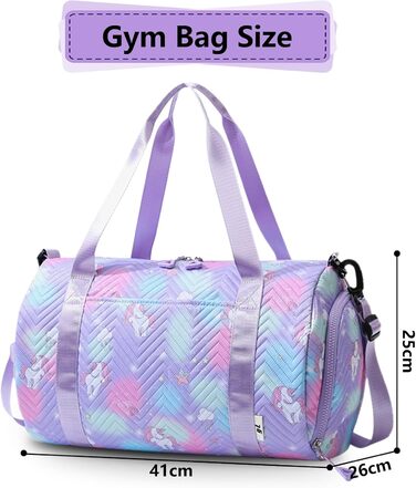 Спортивна сумка з єдинорогом, унісекс (фіолетовий)