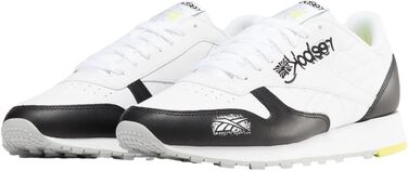 Кросівки Reebok Classic Leather Unisex 37.5 EU, чорний/білий/жовтий