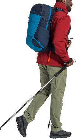 Рюкзак VAUDE Wizard 24+4 літри, водовідштовхувальний туристичний рюкзак для жінок і чоловіків, комфортна спинка, органайзер, колір синій Kingfisher