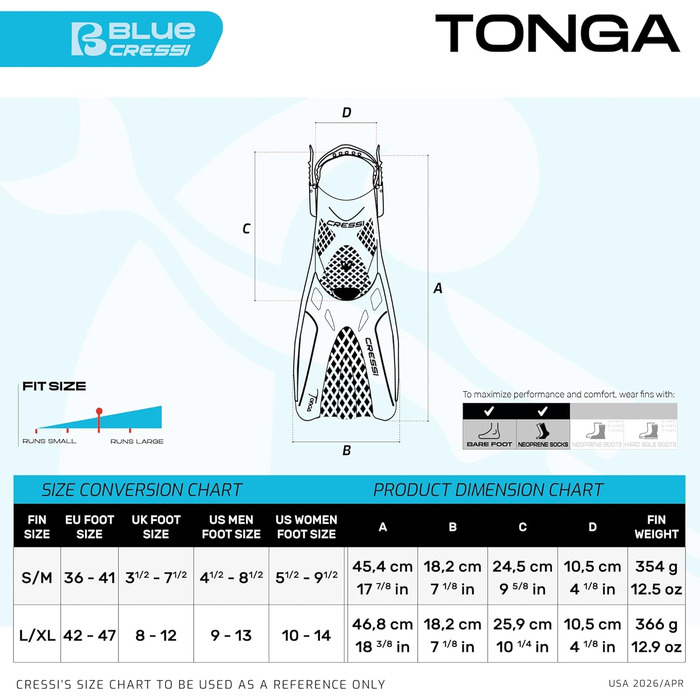 Ласти CRESSI Tonga + Маска Baron для снорклінгу, плавання, дорослі, S/M (36-41), чорно-рожеві