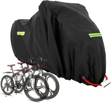 Водонепроникний чохол для велосипеда MOZMY, захисна накидка для 1-3 велосипедів, розмір 210*112*112 см, захист від погодних умов, отвори для замка