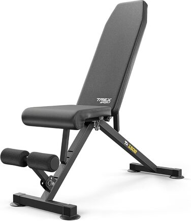 Складана лавка для жиму TREX SPORT TX-150B, 8-позиційна спинка, 3-позиційне сидіння, універсальна фітнес лавка для всього тіла