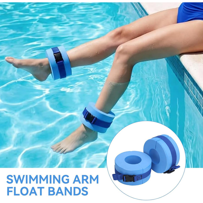 Манжети для плавання Schwimmmanschetten (2 шт) для аквафітнесу, EVA матеріал, для рук, ніг, зап'ясть та щиколоток, з швидким затискачем