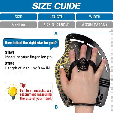 Плавці для плавання Profi, вигнуті, гідродинамічний дизайн, регульовані ремінці, для силових тренувань, жовті