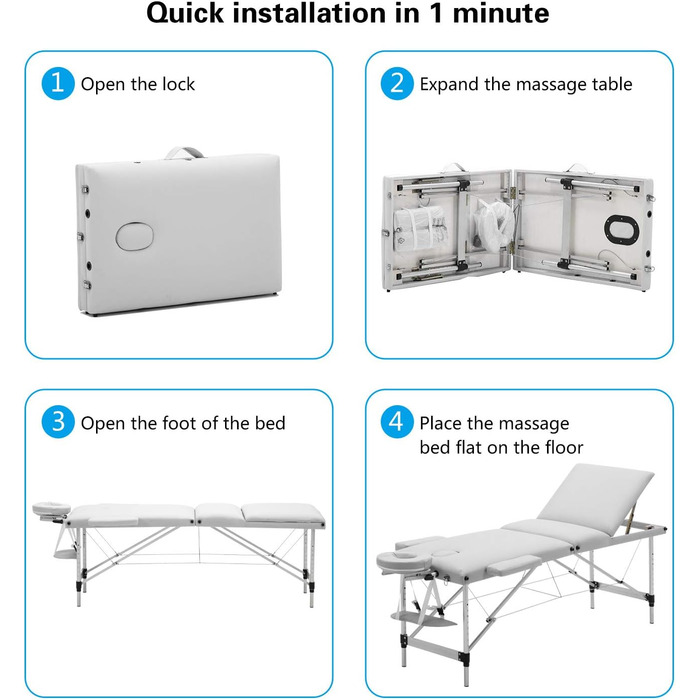 Крісло-масажер Mondeer Mobile, білий, 198x60x81 см