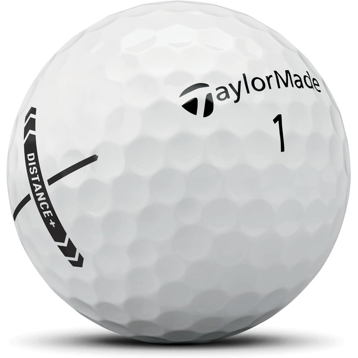 Гольф-м'ячі TaylorMade Distance+ 2025, білі, універсальний розмір