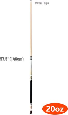 Набір київ для більяру Moyan (2 шт.), 58 дюймів, 2 частини, кленова деревина