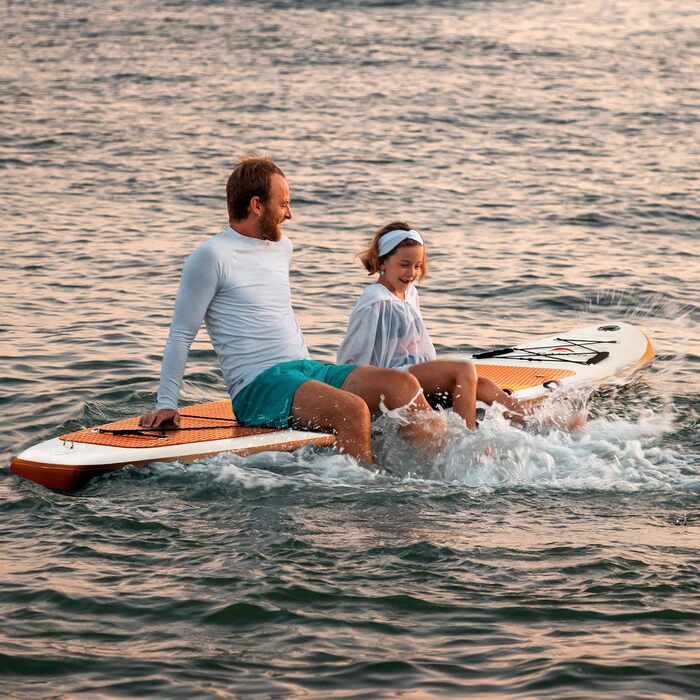 Надувна SUP-дошка Abahub 320x78x15 см з комплектом: регульоване алюмінієве весло, сидіння для каяка, для сапсерфінгу, каякінгу, каное, риболовлі, синя/зелена/помаранчева/червона