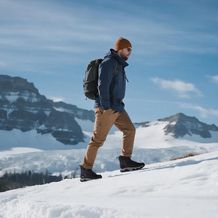 Чоловічі зимові черевики CC-Los водонепроникні | Зимові черевики для ходьби та снігу | Розміри 40-48 | Чорний, сірий