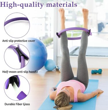 Набір для пілатесу: кільце, м'яч, ремінь, фітнес-кільце для тренування пресу, ніг та рук