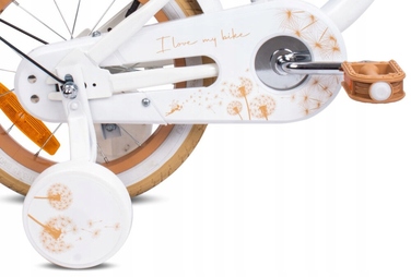 Дитячий велосипед SUN BABY Flower Bike 16 дюймів для дівчинки, біло-бежевий