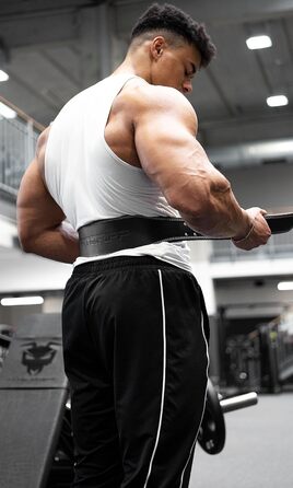 Шкіряний пояс для важкої атлетики Fitgriff, чорний, XXL, 4 дюйми – для бодібілдингу, пауерліфтингу та тренувань, 100% натуральна шкіра, унісекс