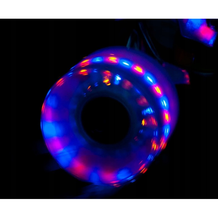 Скейтборд Fiszka DESKA з підсвічуванням коліс LED RGB (гумові колеса)