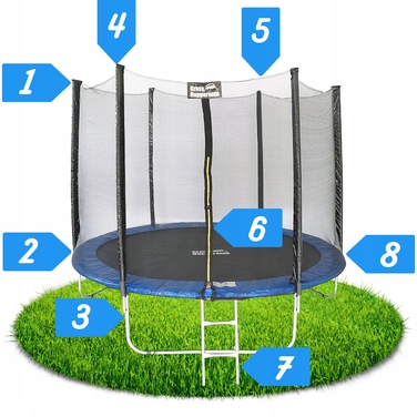 Батут із сіткою Grass-Hopper 312 см FT 10 (304-312 см)