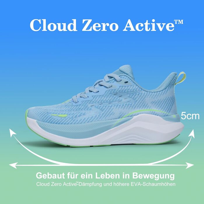 Hawkwell Cloud Zero Active Cushion – жіночі кросівки для тенісу, фітнесу та прогулянок, дихаючі, сині, 41 EU