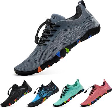 Водні шкарпетки WateLves для плавання, серфінгу та водних видів спорту. Швидка сушка, дихаючі, для жінок та чоловіків, розмір 36-48 EU, сірі та сині кольори.